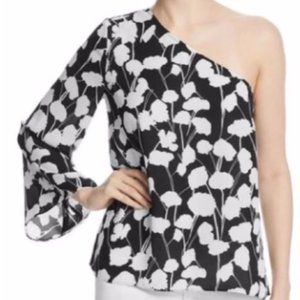 NWT Vince Camuto One Shoulder Floral Blouse - Small